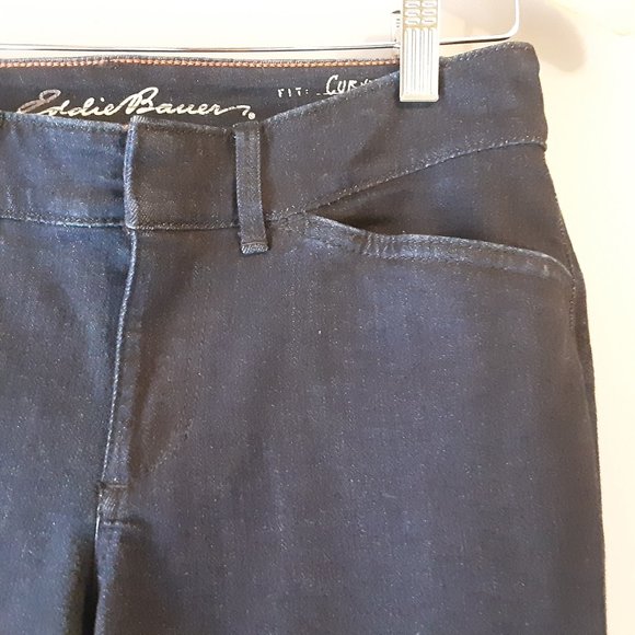 Eddie Bauer Curvy Trouser Dark Wash Jeans | New! 2 - Picture 4 of 13